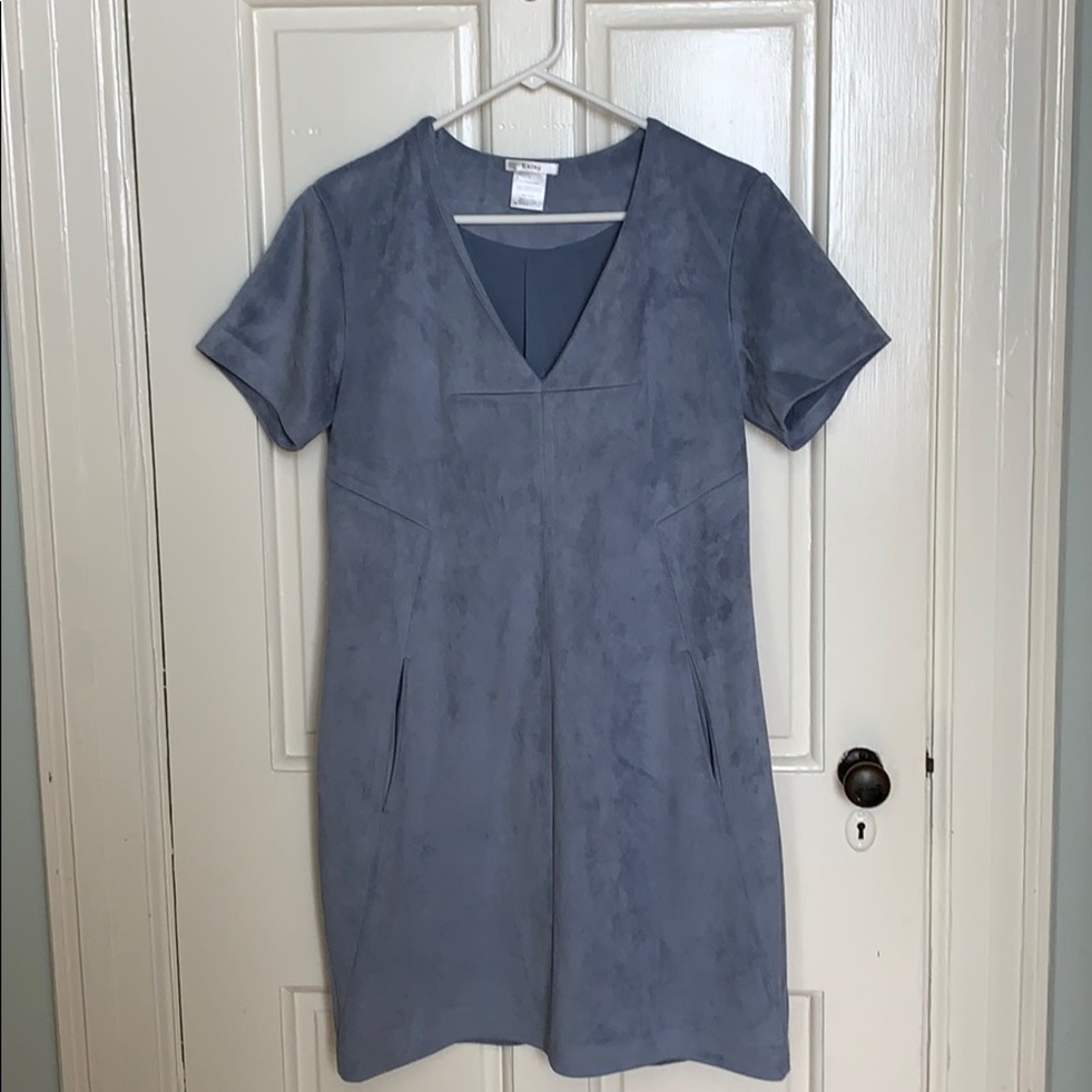 Esley dress (suede) grayish blue